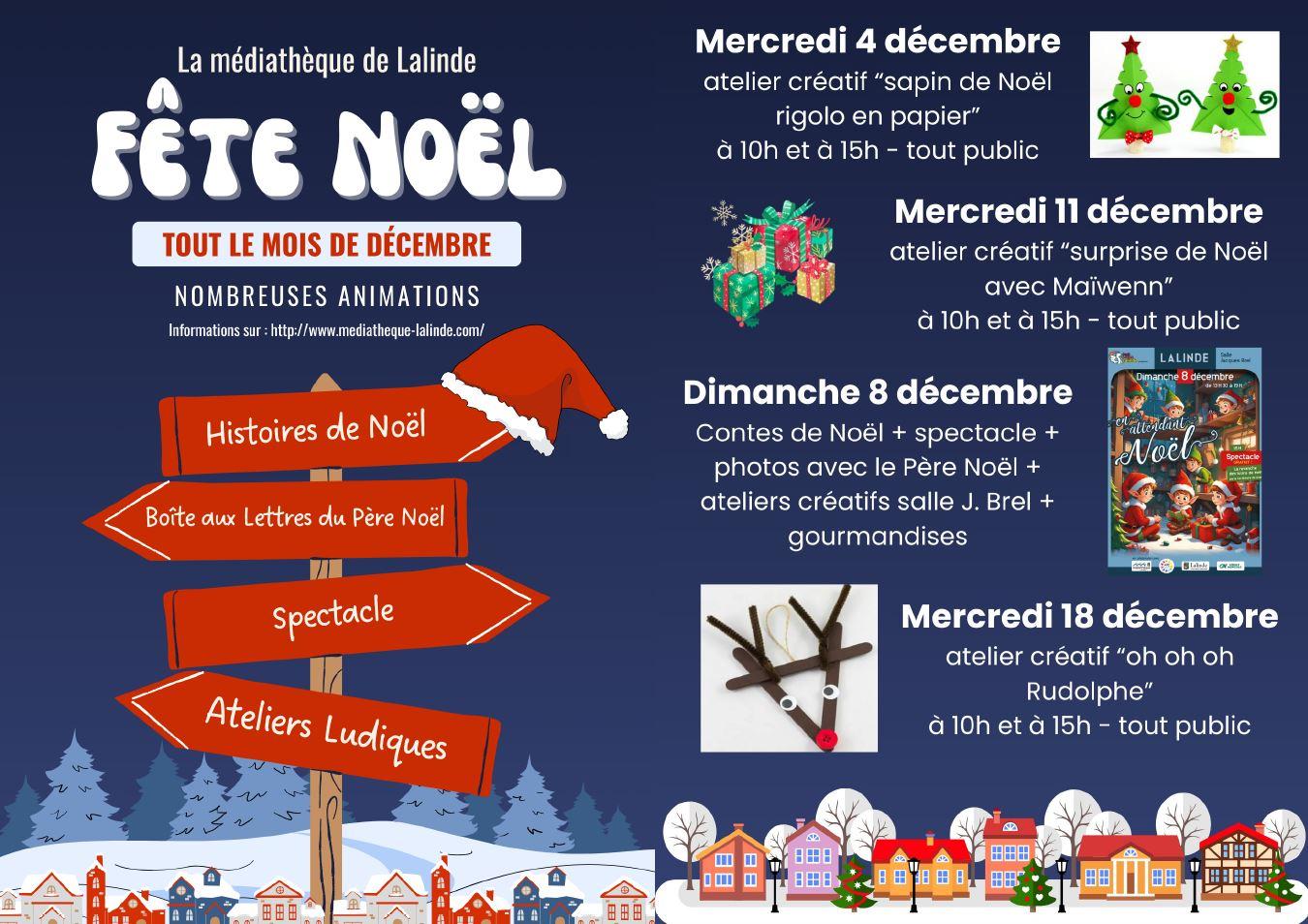 Flyer noel mediatheque pour facebook